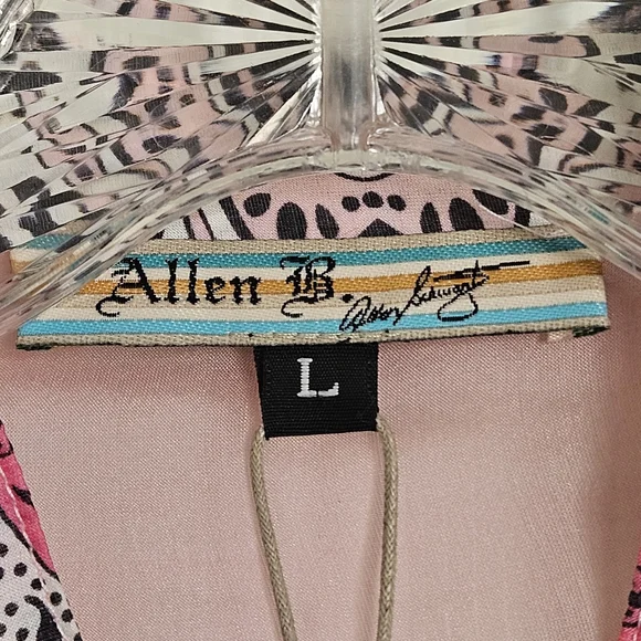 Allen B by Allen Schwartz Boho Silk Long Flare Sleeve Tunic Size L NWT - Picture 6 of 11